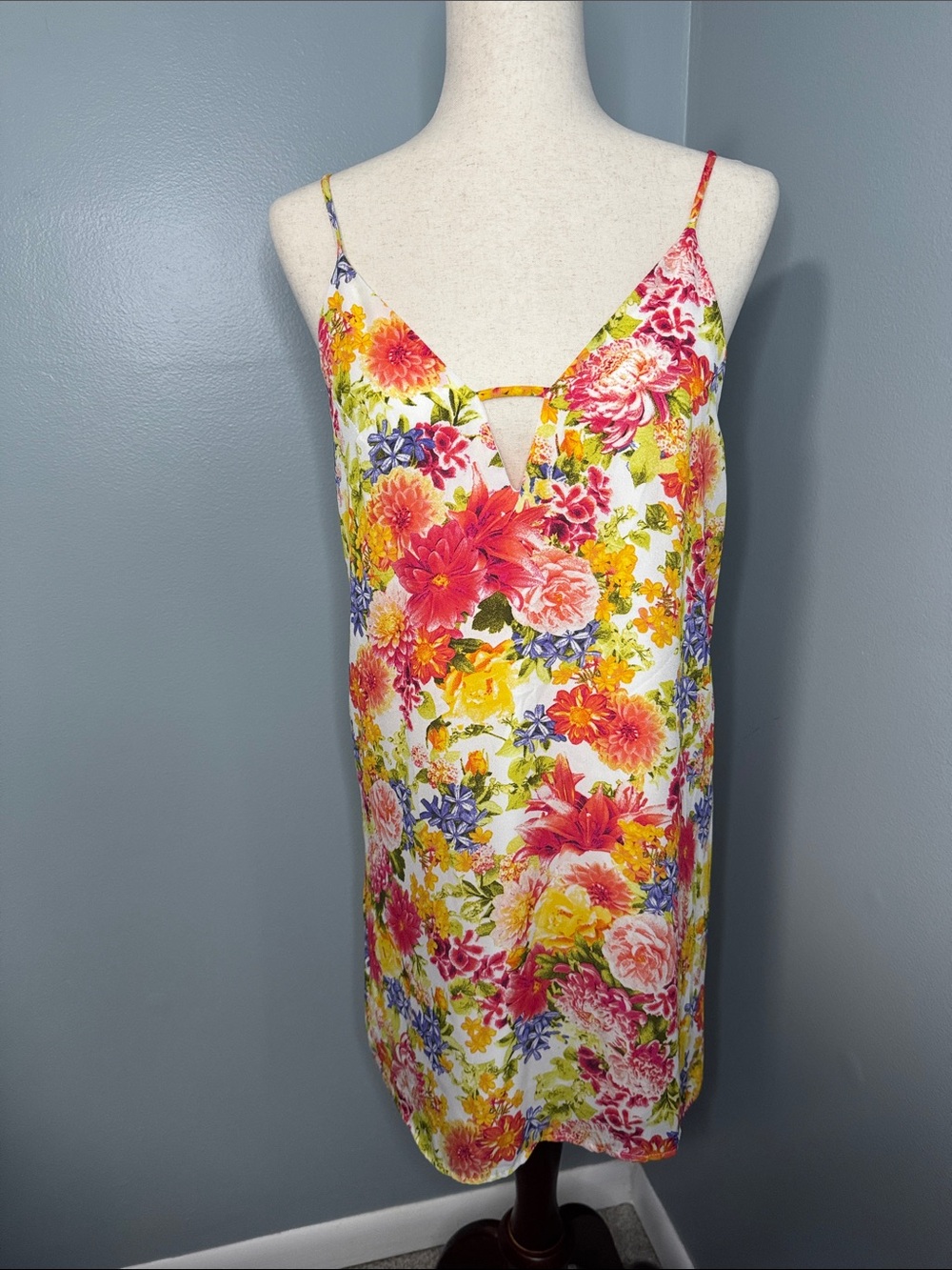 Forever 21 Contemporary Women’s Multicolor Floral Slip Dress Sz S